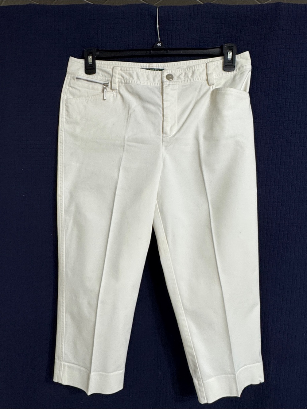 Lauren Ralph Lauren  cream cropped pants. Size 10P